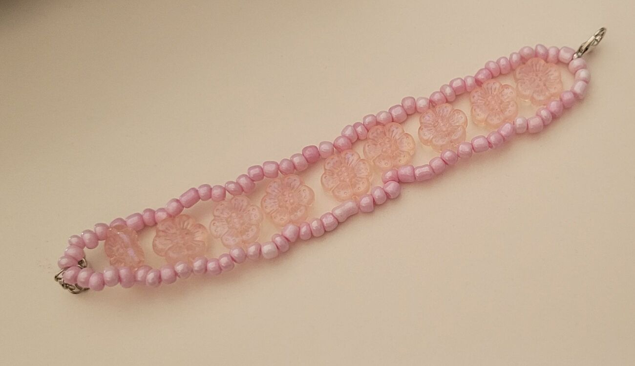 Pembe Daisy Bileklik