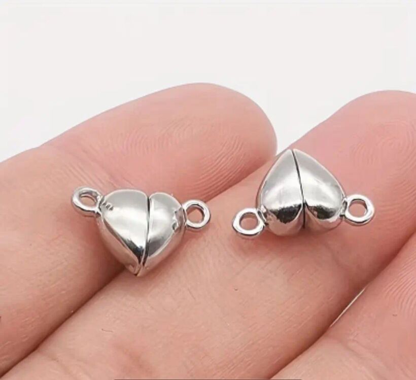 1 Çift Mıknatıslı Kalp Charm