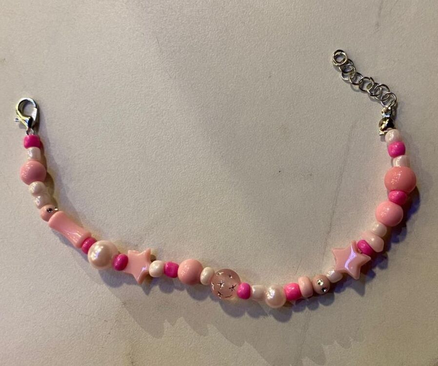 Pembe Charm Bileklik Model 3