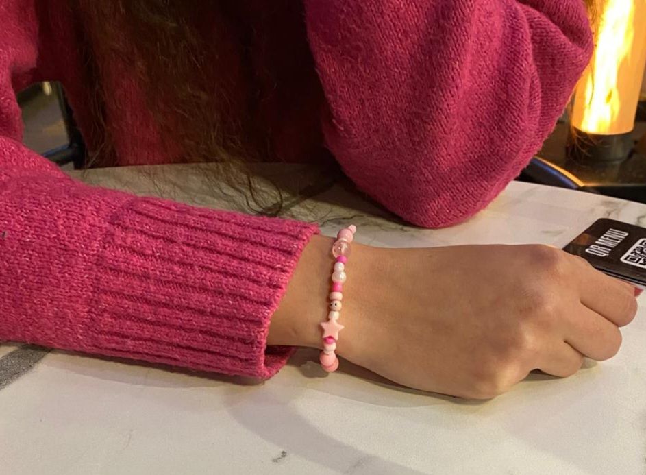 Pembe Charm Bileklik Model 3