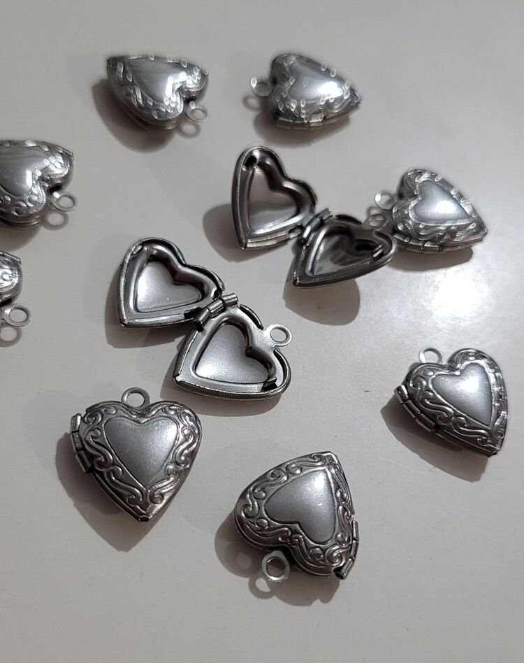 Kapaklı Çelik Kolye Ucu/Charm