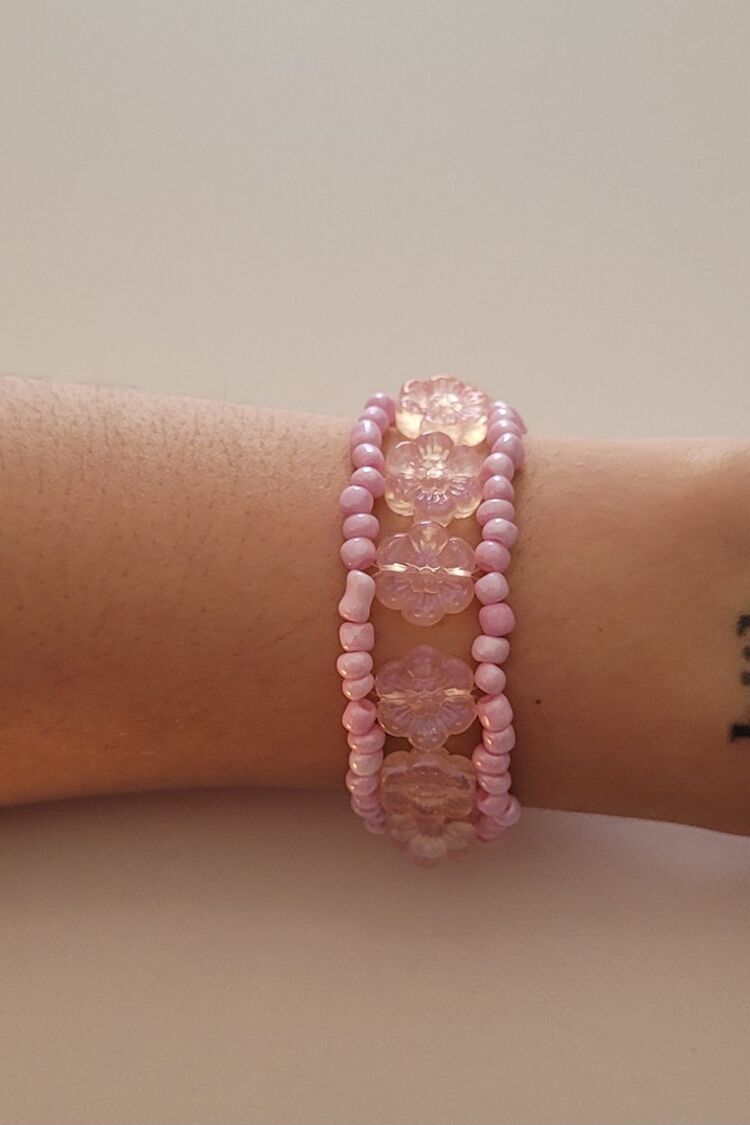 Pembe Daisy Bileklik