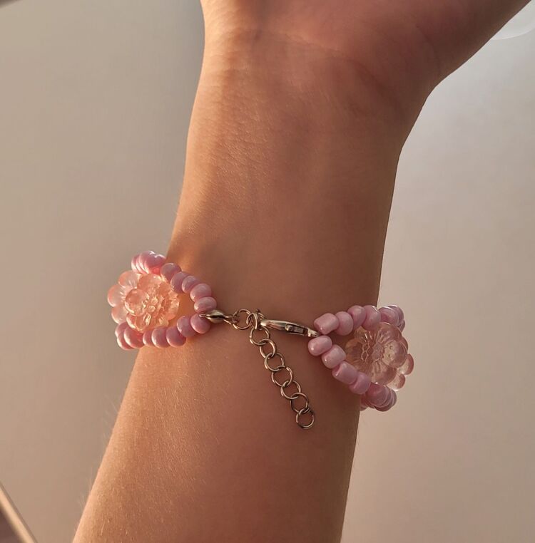 Pembe Daisy Bileklik