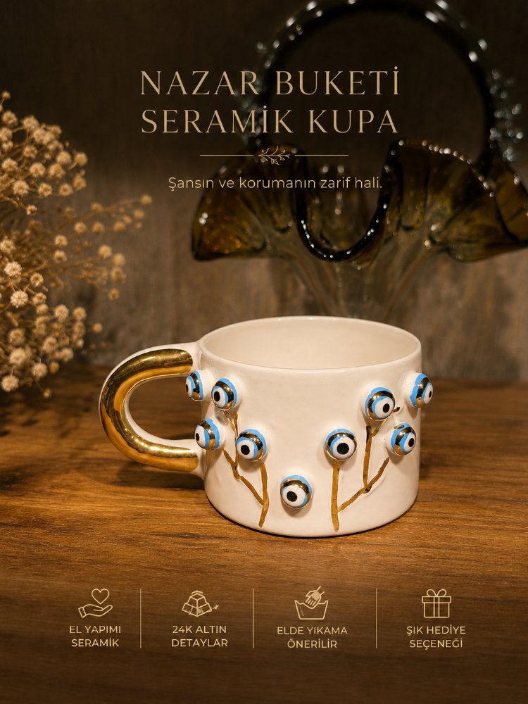 Voi ADA Ceramics Nazar Buketi Modelli Kupa