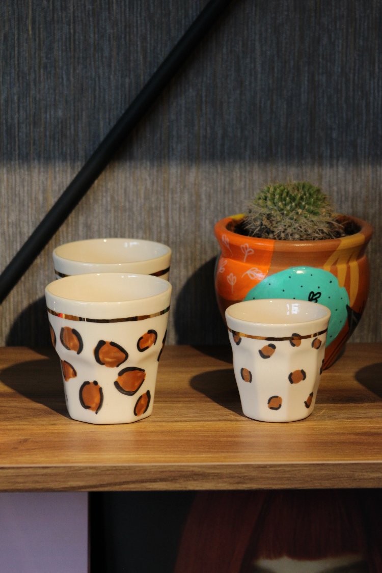 Voi ADA Ceramics Leopar Detaylı Espresso Bardak