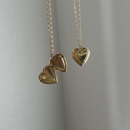 Küçük boy gold kalp kolye