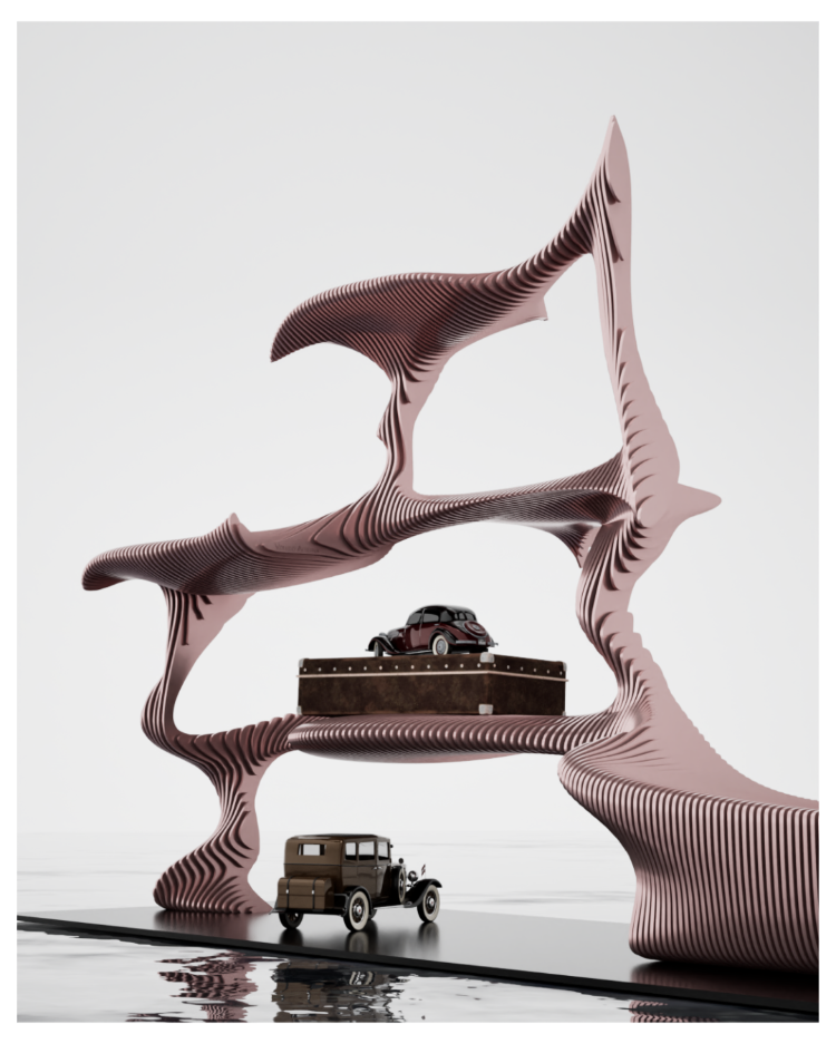 Parametric Display Stand & Bench Unit | Dual essence I