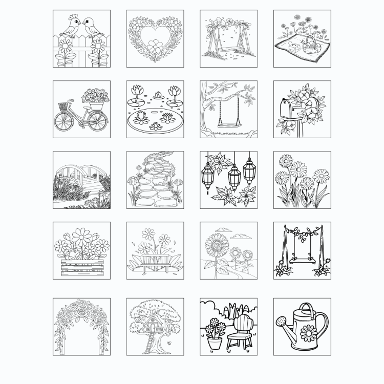 Boyama Kitabı, Blooming Corner, Coloring Book KŞ00033