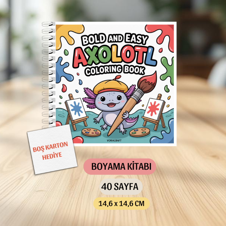 Boyama Kitabı, Axolotl Coloring Book KŞ00032