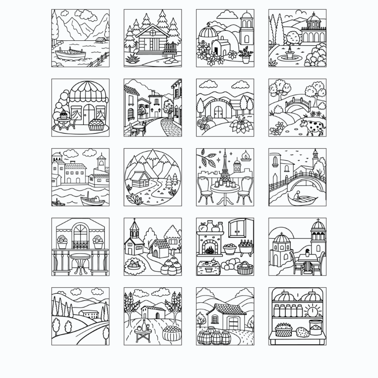 Cozy Europe Boyama Kitabı KU0049