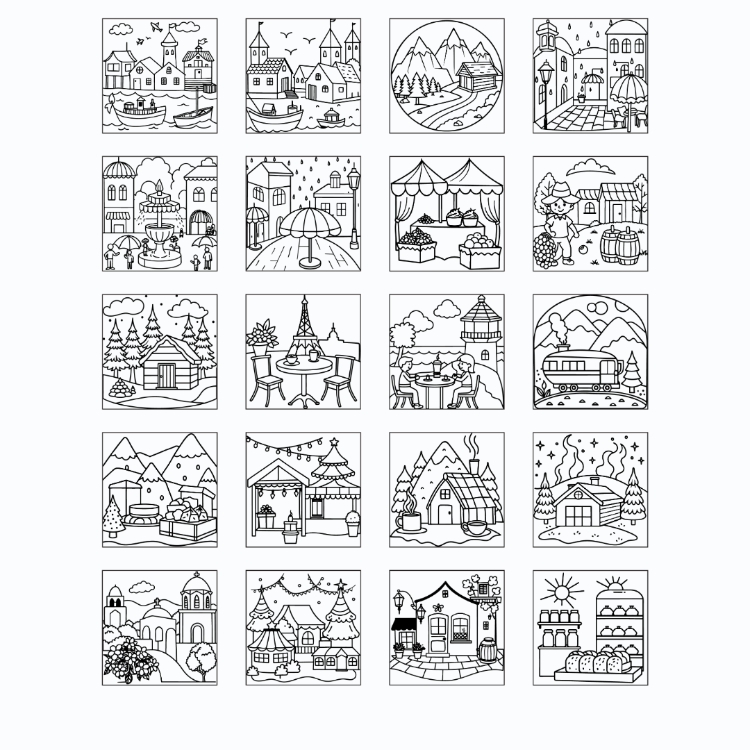 Cozy Europe Boyama Kitabı KU0050