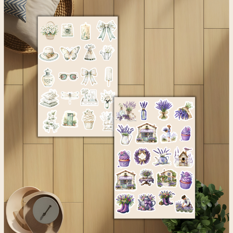 4'lü Tatlı Bahar Konsept Temalı Sticker Set D00040