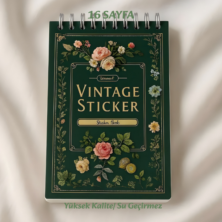 Vintage Sticker Kitabı, 16 Sayfa SB0002