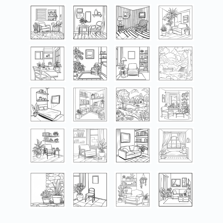 Boyama Kitabı, Köşeli Tatlı Ev, Coloring Book Boyama KŞ00019