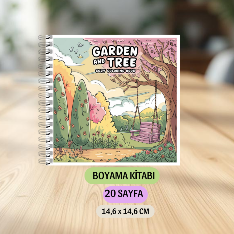 Bahçe, Ağaç Boyama Kitabı KU0021