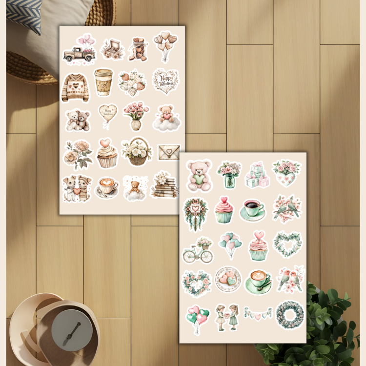 4'lü Sevgililer Günü Sticker D00020