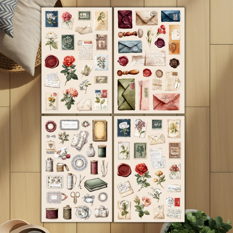 Vintage Sticker Kitabı, 16 Sayfa SB0002