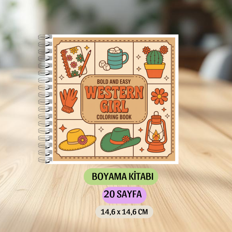 Western Girl Boyama Kitabı  KU0019