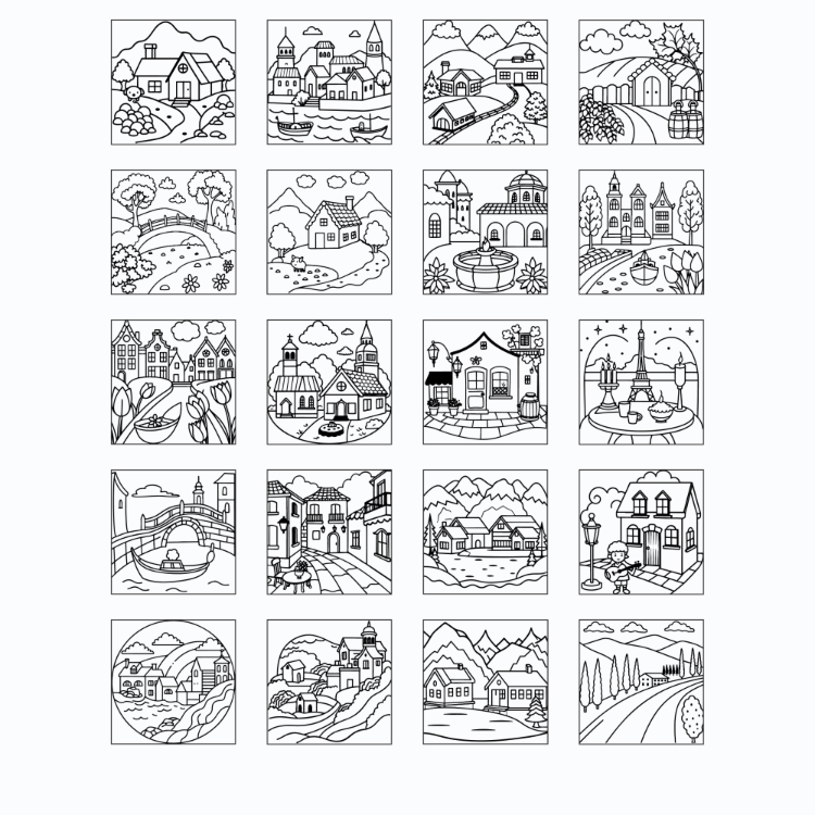Cozy Europe Boyama Kitabı KU0044
