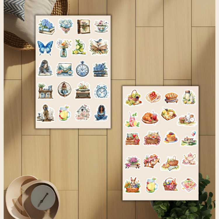 4'lü İlkbahar Sticker Set D00028