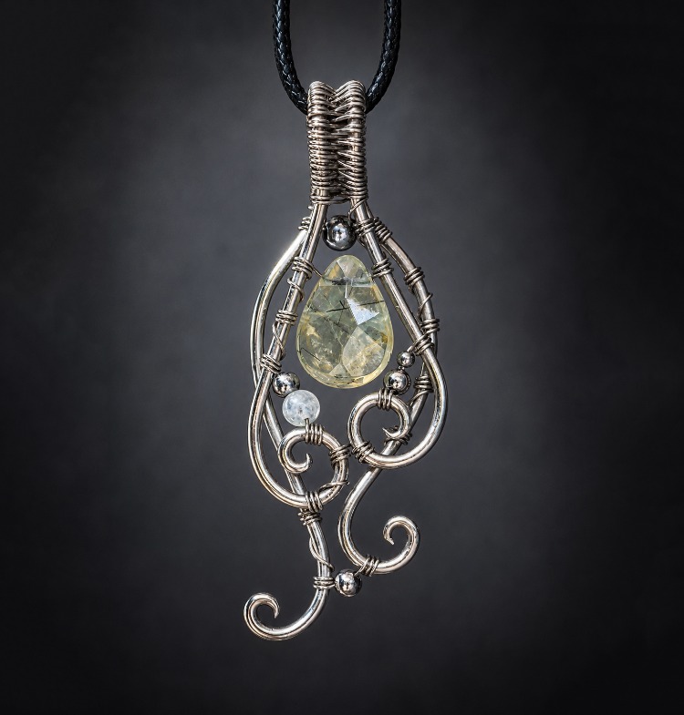 Forest Relic - Prehnite Pendant