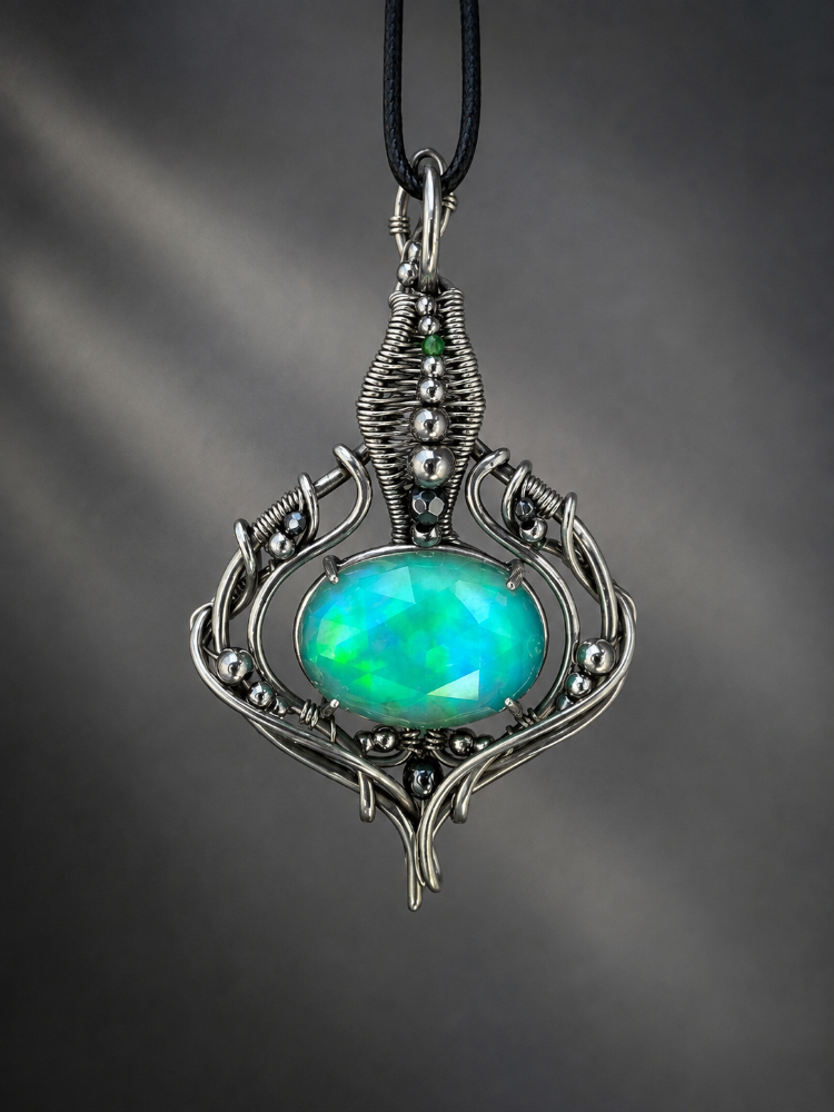 Ancient Eye – Aurora Opal Pendant