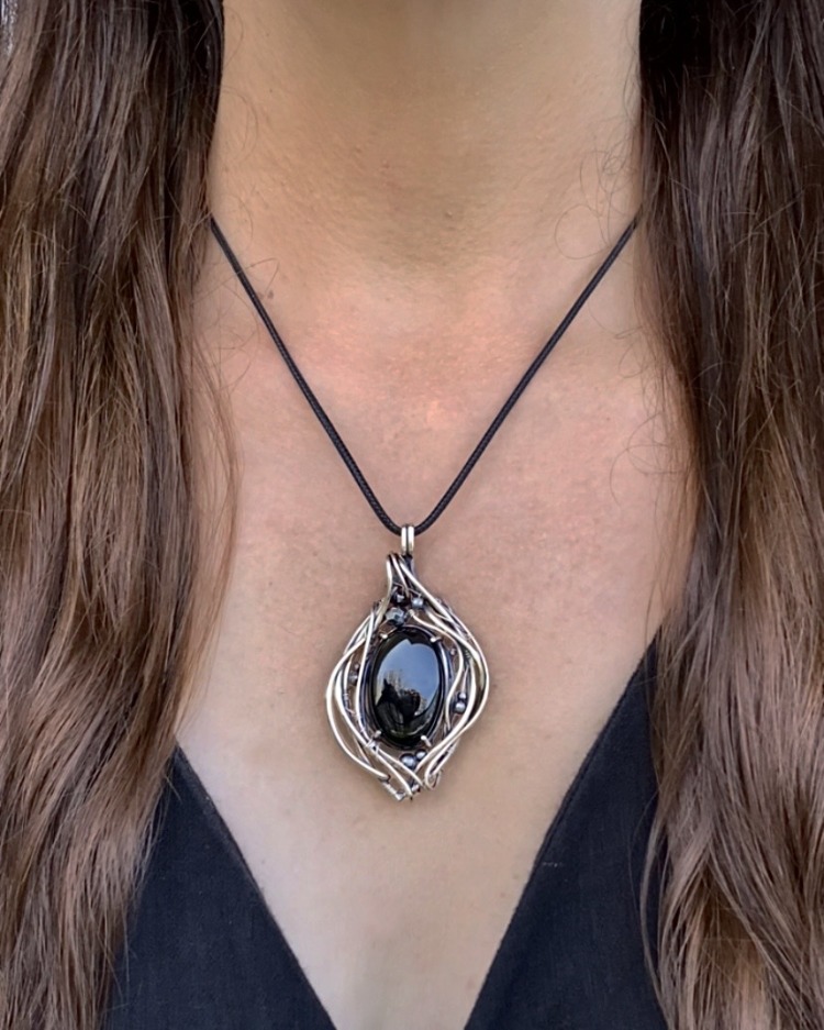Shadow Guardian - Obsidian Pendant