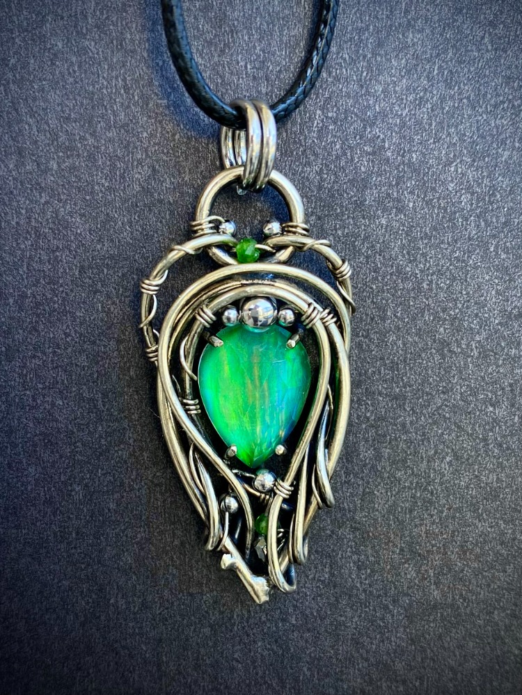 Green Spirit - Aurora Opal Pendant