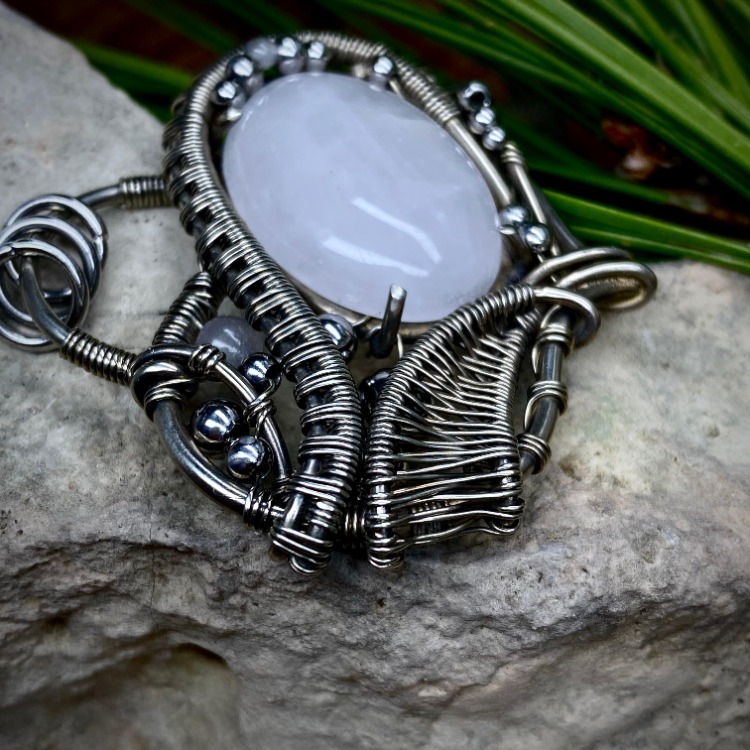 Heart of the New Path - Rose quartz Pendant