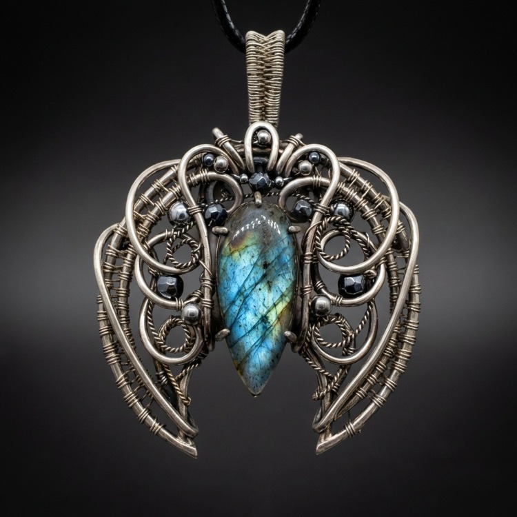 Wings of Intuition - Labradorite Pendant