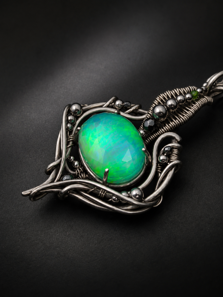 Ancient Eye – Aurora Opal Pendant