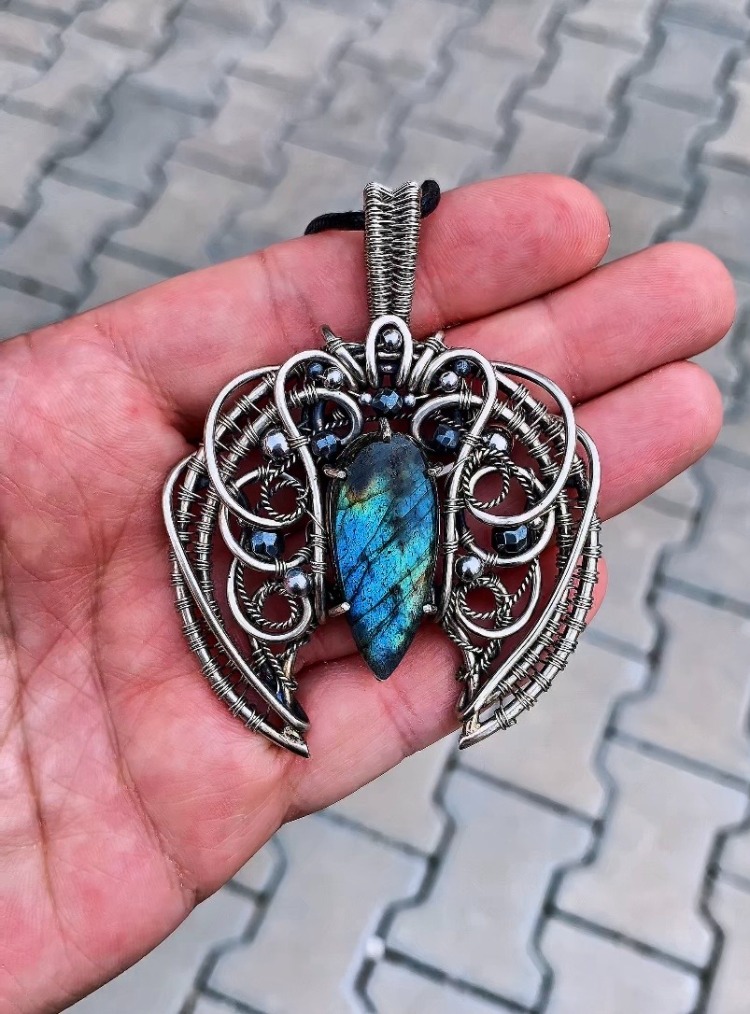 Wings of Intuition - Labradorite Pendant