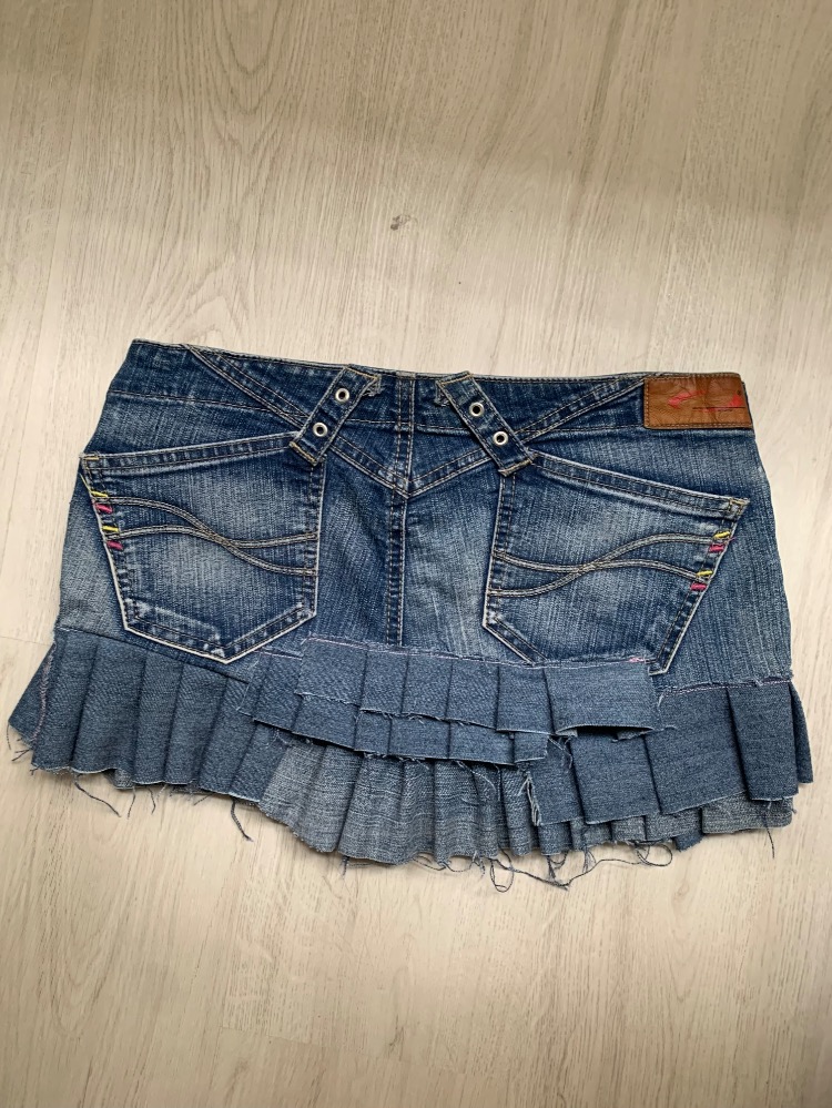 upcycled denim skirt