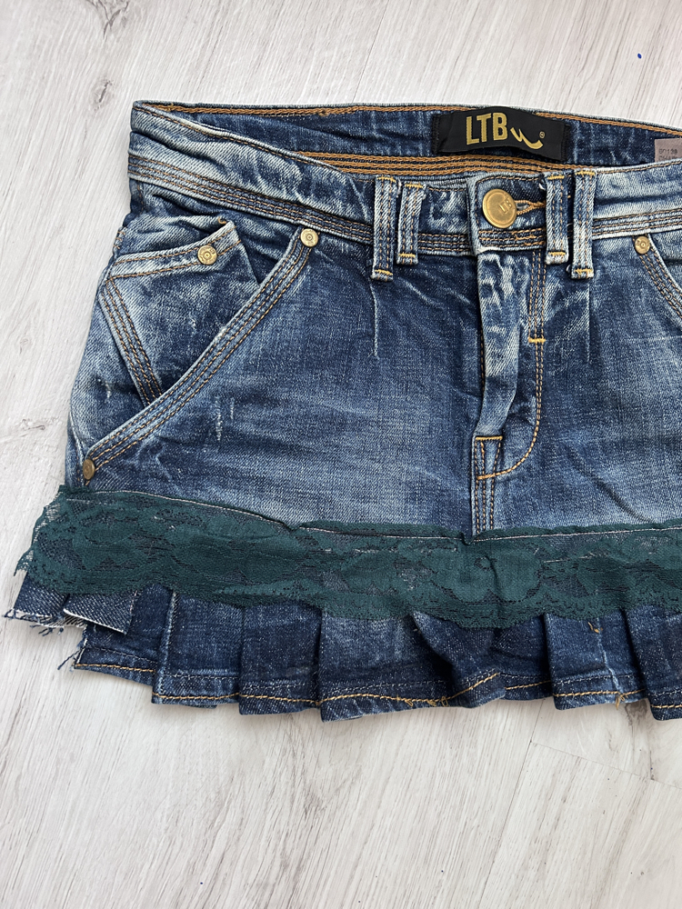 upcycled mini skirt