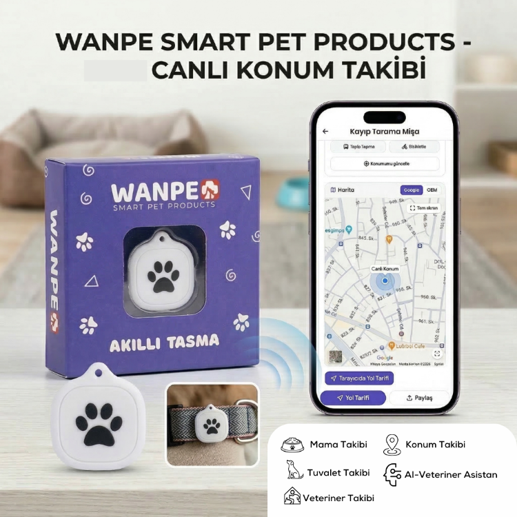 WanPet Konum Takipli Akıllı Tasma