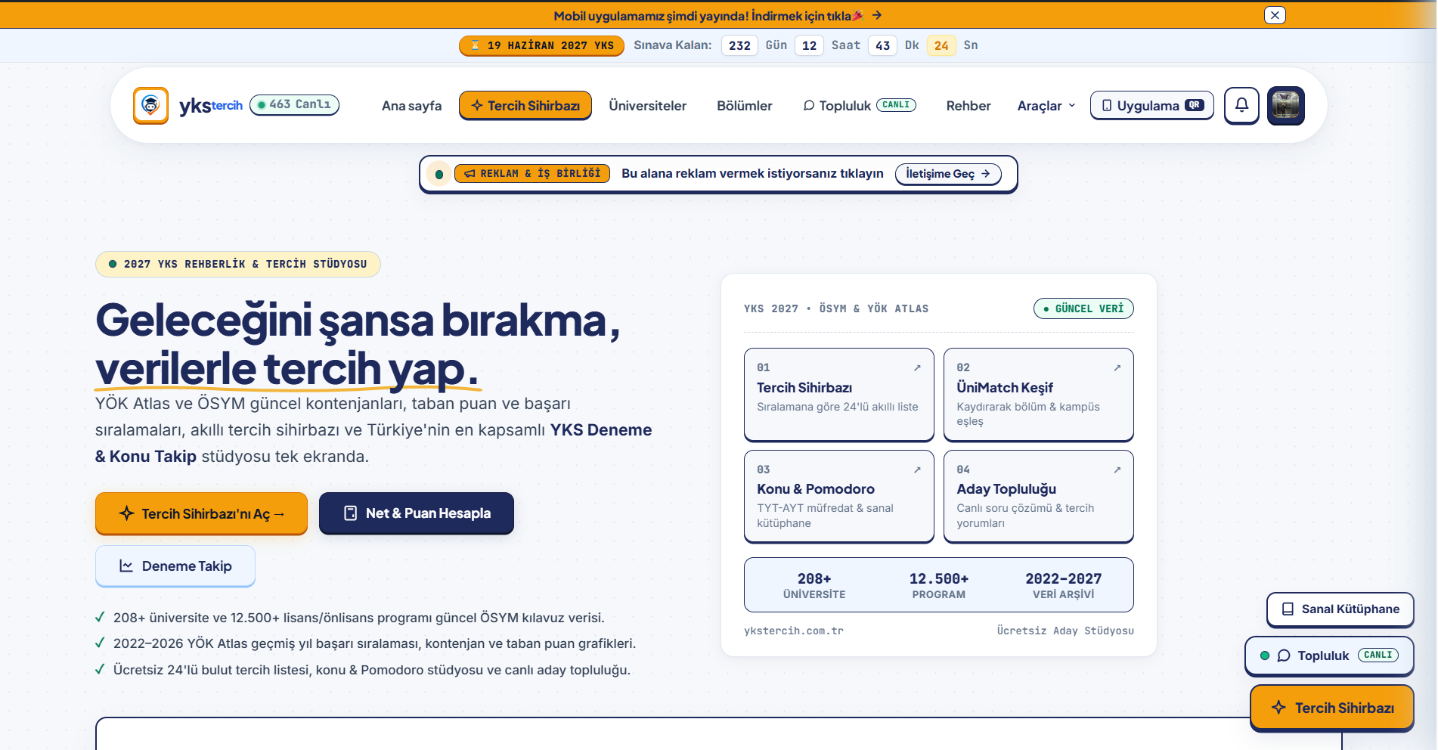 ykstercih.com.tr yıllık üyelik