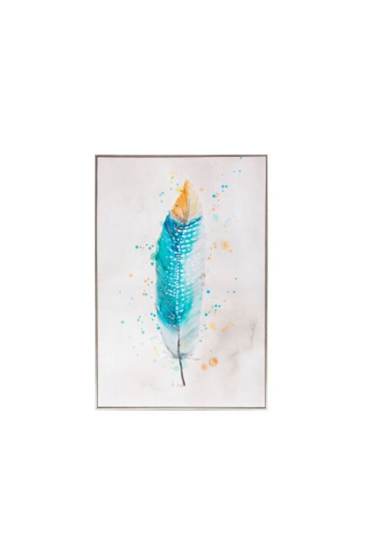 Boho Tüy Motifli Kanvas Tablo Modern Salon Duvar Dekoru Tuval Duvar Panosu