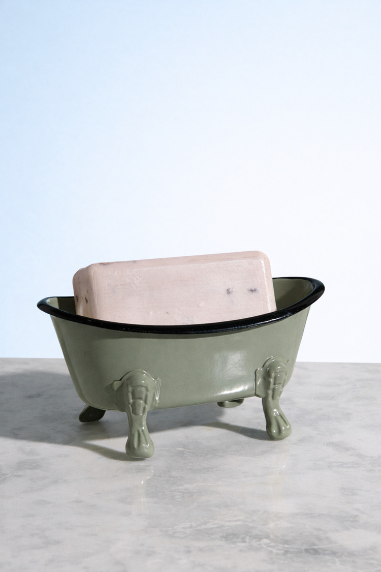 Dekoratif Metal Sabunluk Vintage Küvet Tasarım Banyo Sabunluk Banyo Lavabo Dekoru