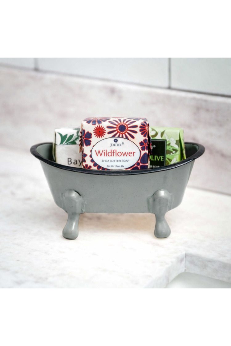 Dekoratif Metal Sabunluk Vintage Küvet Tasarım Banyo Sabunluk Banyo Lavabo Dekoru