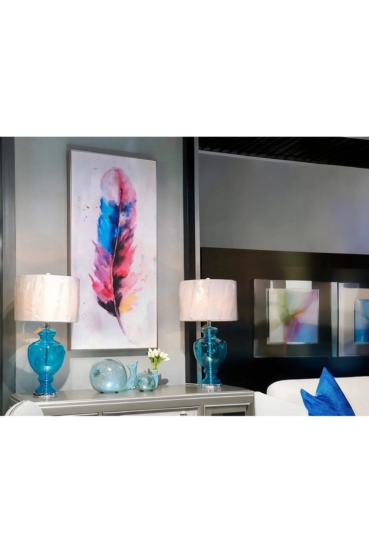 Boho Tüy Motifli Kanvas Tablo Modern Salon Duvar Dekoru Tuval Duvar Panosu