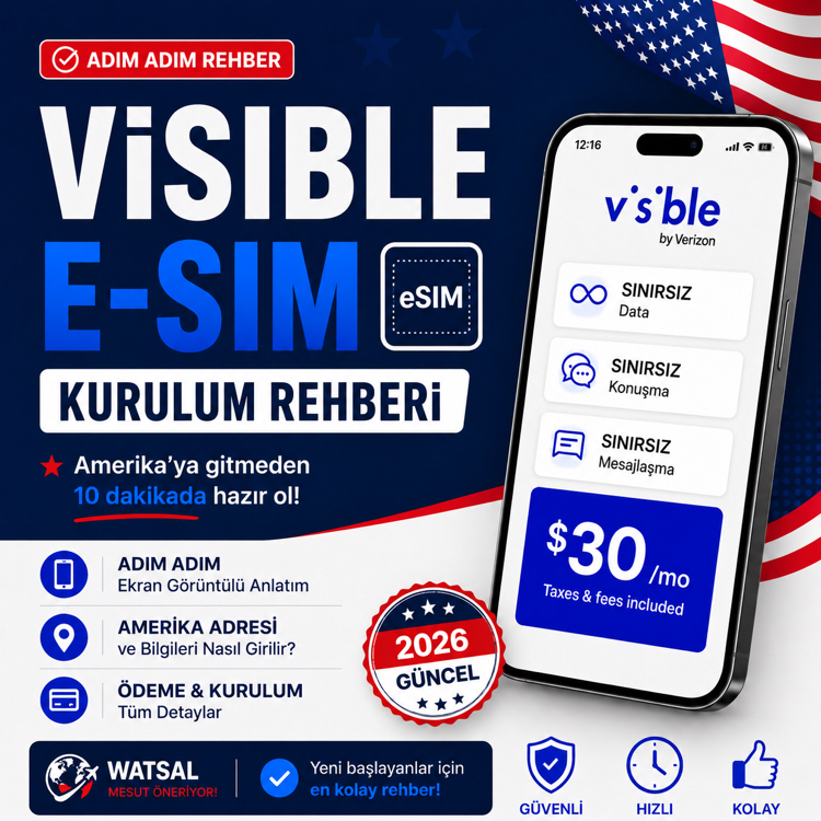 Amerika İçin Visible E-SIM Kurulum Rehberi (2026)