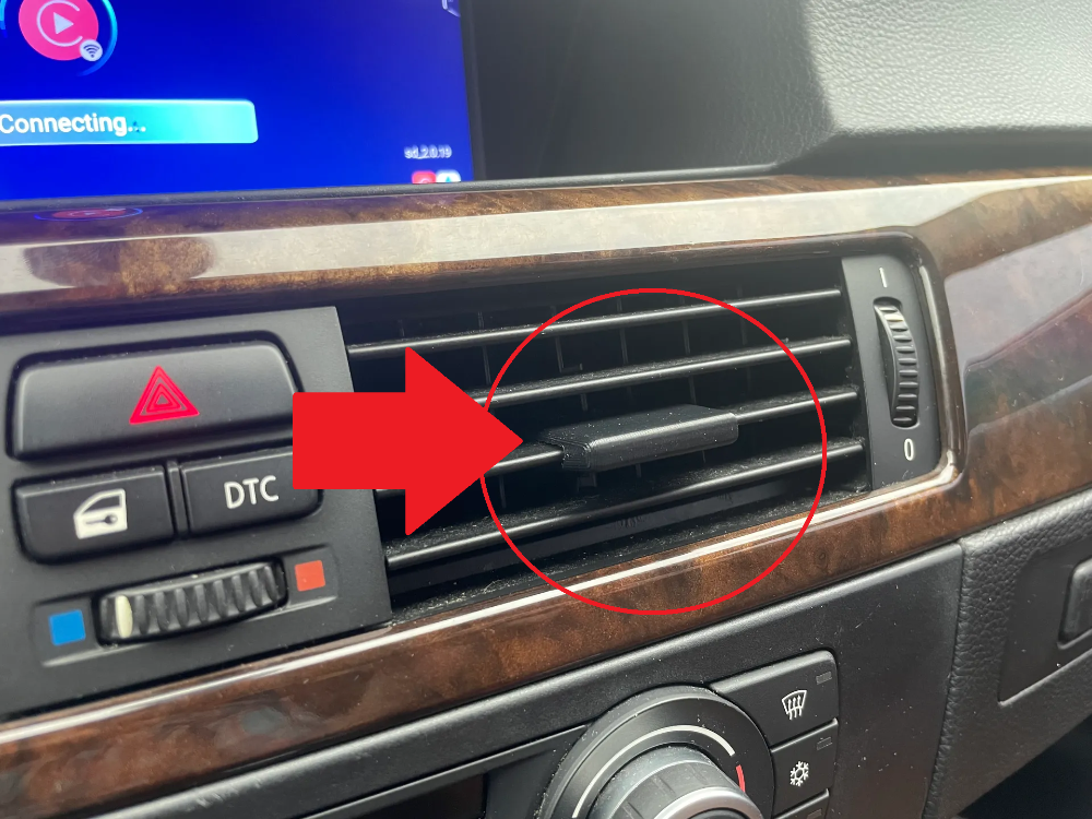 BMW E90 hava üfleme yönlendirme mekanizma düğmesi