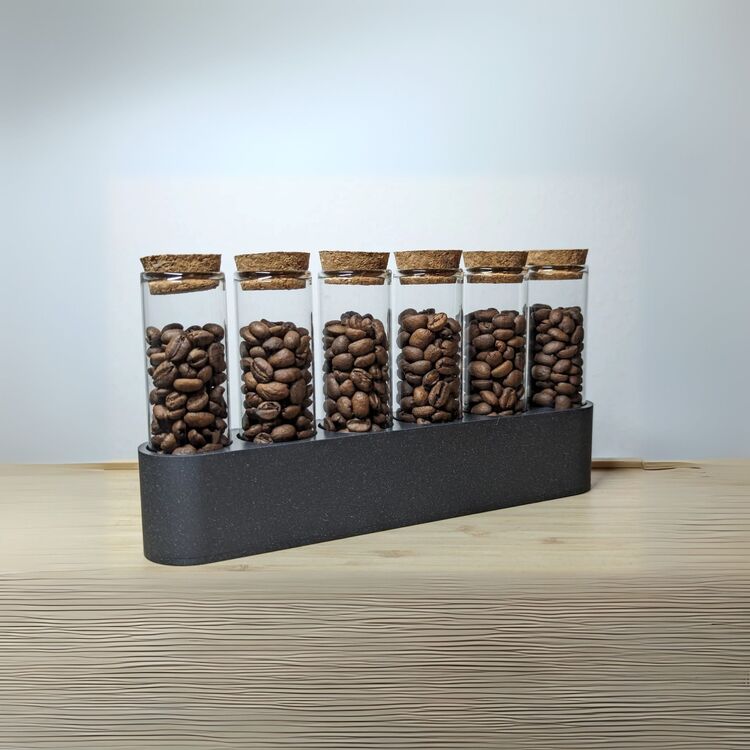 Espresso Çekirdek Saklama Kabı – 30mm Çaplı Cam Tüpler İçin