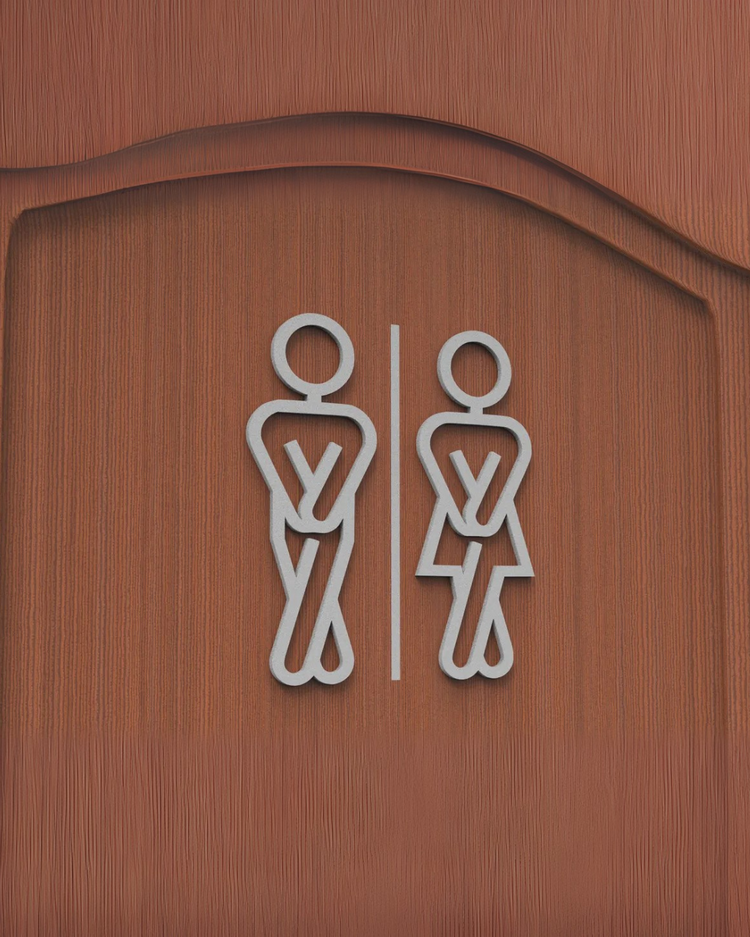 Kadın Erkek WC Tuvalet Kapı Tabelası