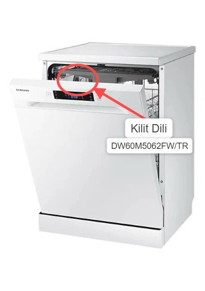 Samsung DW60M5062FW Bulasik Makinesi Kapak Kilidi Dili - 3D Baski Yedek Parça