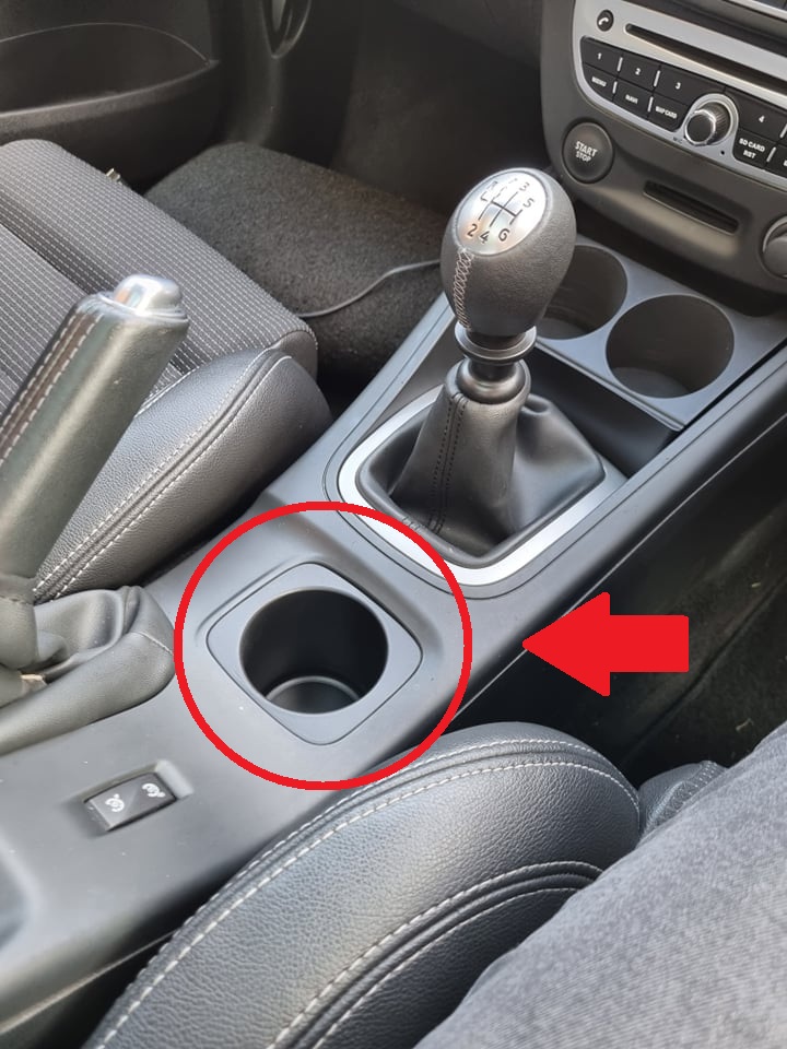 Renault Megane 3 Orta Konsol Bardaklık | 3D Baskı Araç İçi Organizer