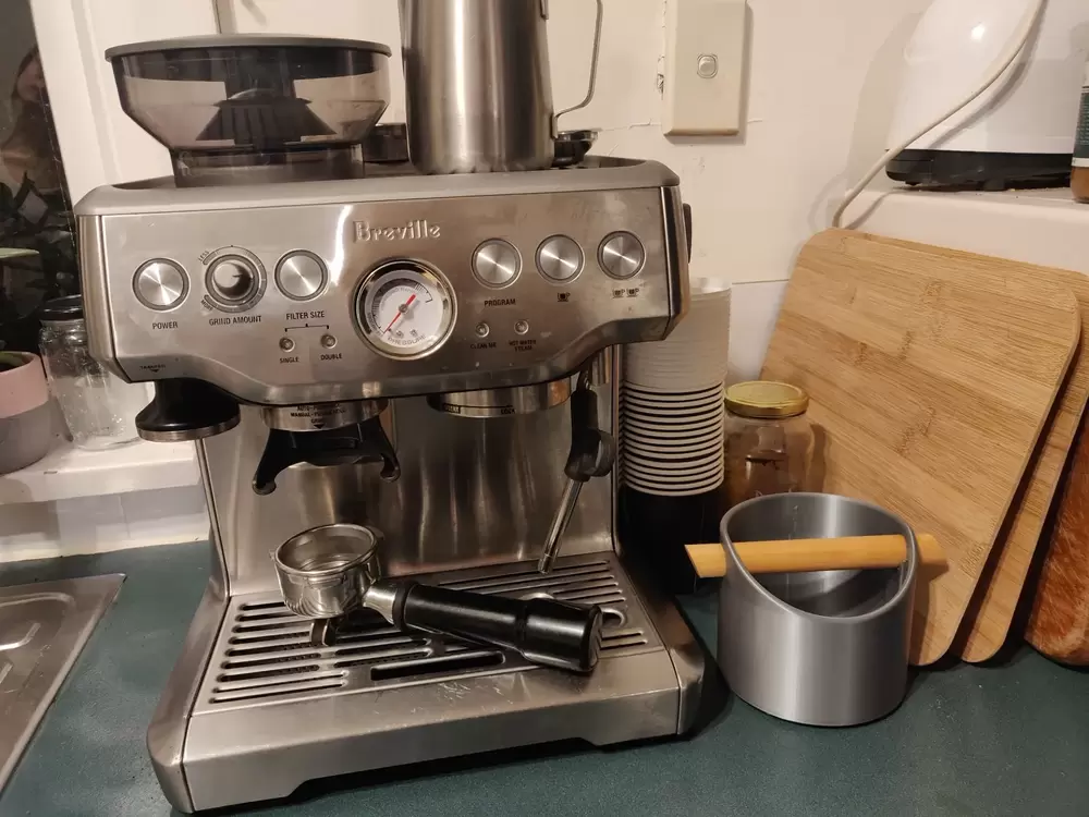 Genişletilmiş Espresso Knock Box – 120mm Çaplı - Çubuk Destekli