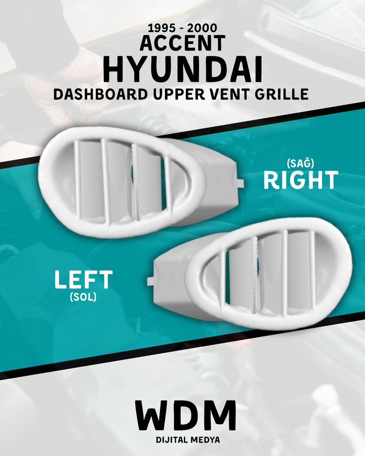 Hyundai Accent 1995-2000 Torpido Üstü Havalandırma Izgarası Seti (Sağ & Sol)