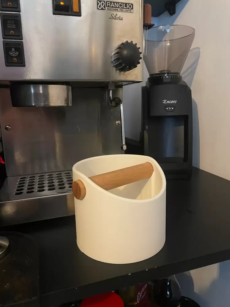 Genişletilmiş Espresso Knock Box – 120mm Çaplı - Çubuk Destekli