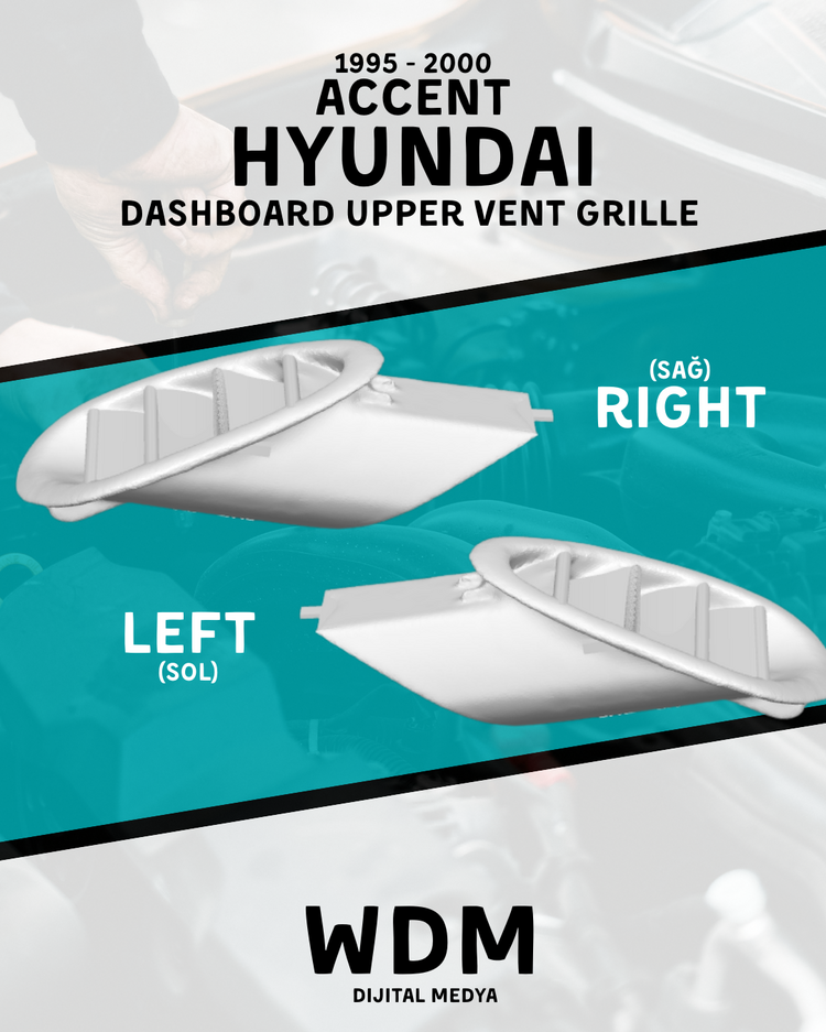 Hyundai Accent 1995-2000 Torpido Üstü Havalandırma Izgarası Seti (Sağ & Sol)